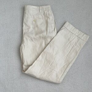 NWOT Ralph Lauren Linen High Waist Trousers Cream Size 10